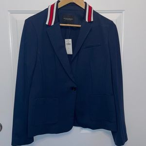 NWT Banana Republic cotton navy blue blazer. Size 8